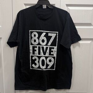 867Five309 Black Graphic Band T-Shirt Size 2XL Music 80’s Vintage
